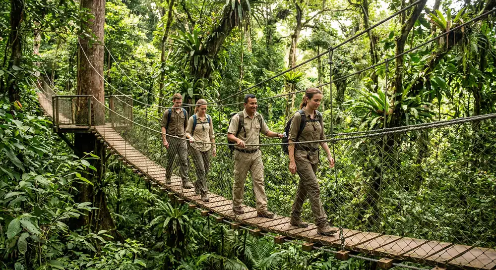 Guided canopy trekking trail