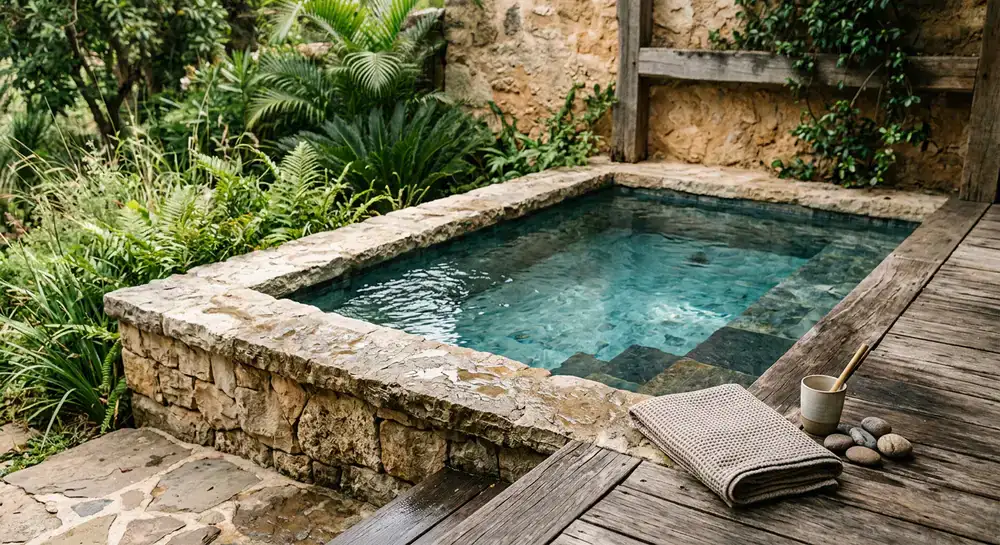Private plunge pool detail